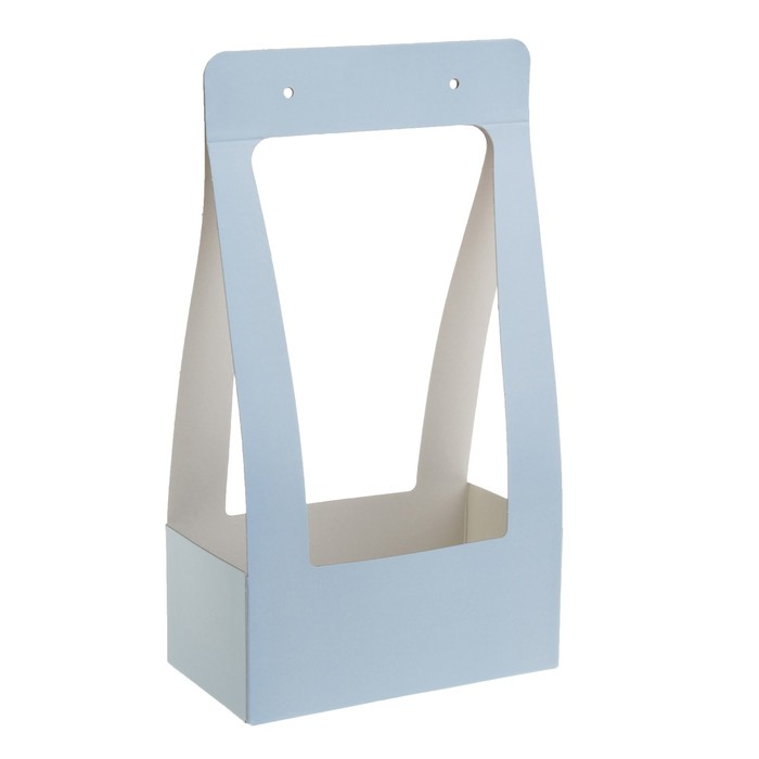 Переноска для цветов, "Сумка", голубой 22 х 11 х 39 см