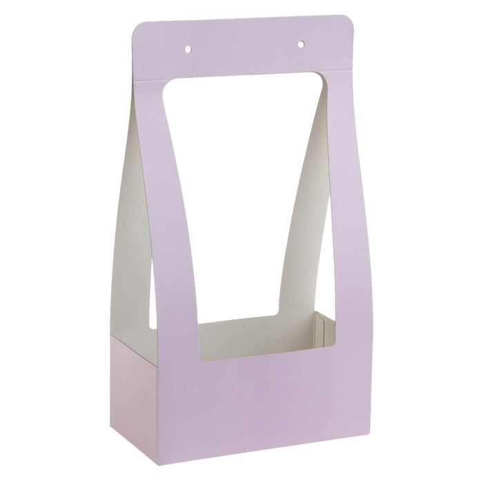 Переноска для цветов, "Сумка", сиреневый 22 х 11 х 39 см