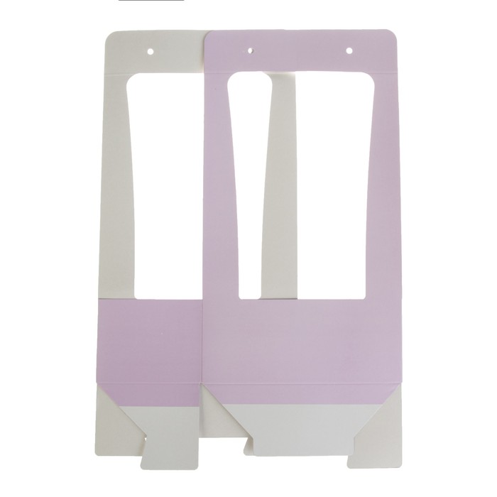 Переноска для цветов, "Сумка", сиреневый 22 х 11 х 39 см