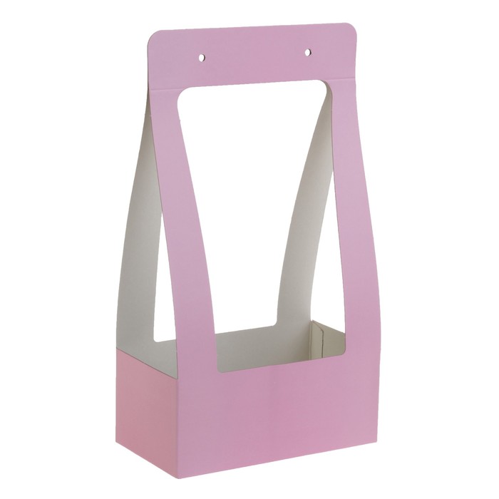 Переноска для цветов, "Сумка", розовый 22 х 11 х 39 см