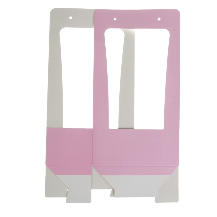 Переноска для цветов, "Сумка", розовый 22 х 11 х 39 см