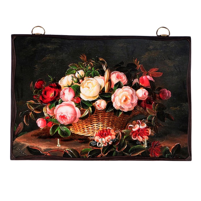 Ключница открытая "Букет пионов" 18х25 см