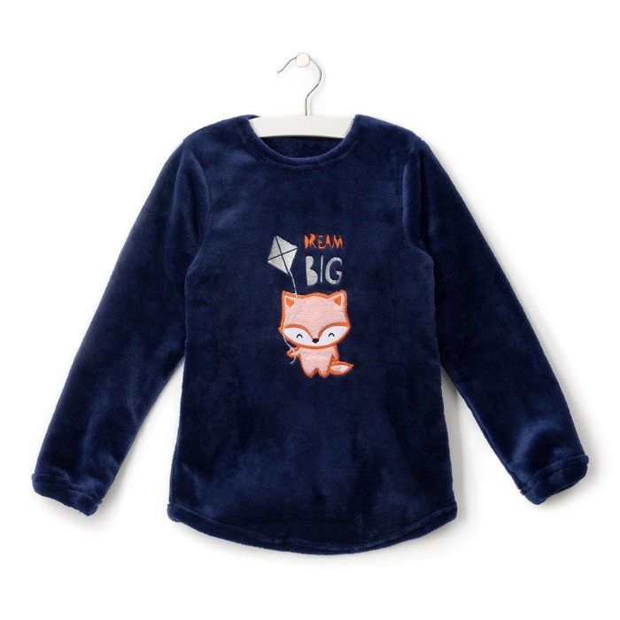 Джемпер детский KAFTAN "Fox" син, р-р 34, 100% п/э, велсофт