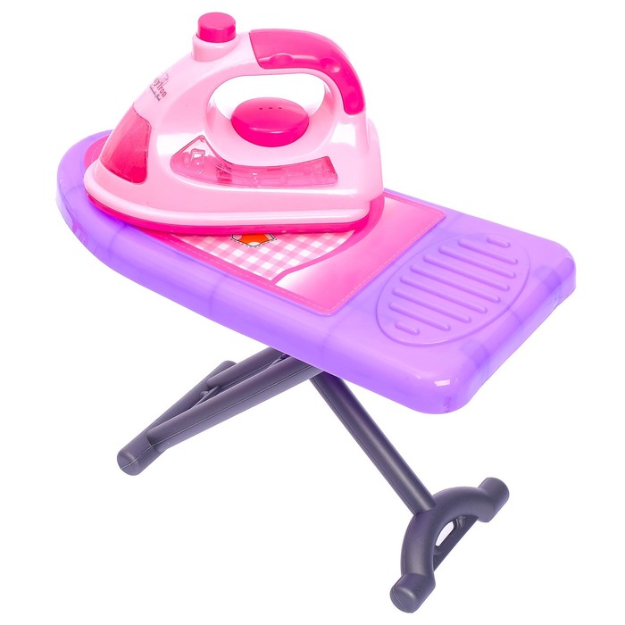 Игровой набор "Мамина помощница": утюжок, гладильная доска, корзинка