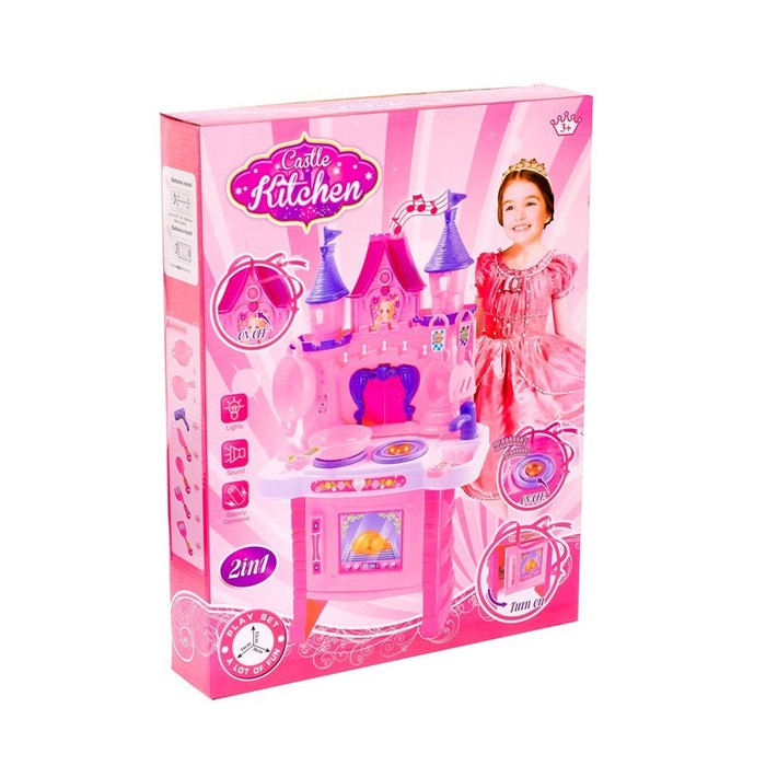 Игровой модуль в виде замка "Кухня мечты" с аксессуарами, световые и звуковые эффекты