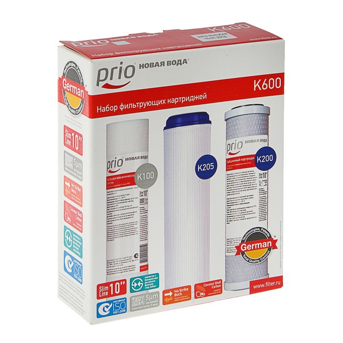 Набор картриджей Prio "Новая Вода" K600, для фильтров Praktic