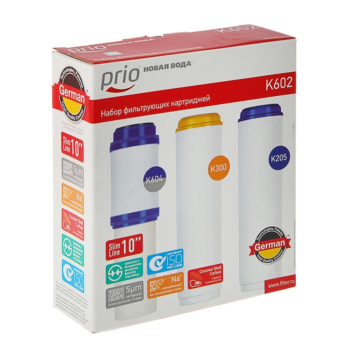Набор картриджей Prio "Новая Вода" K602, для фильтров Praktic и фильтров серии E