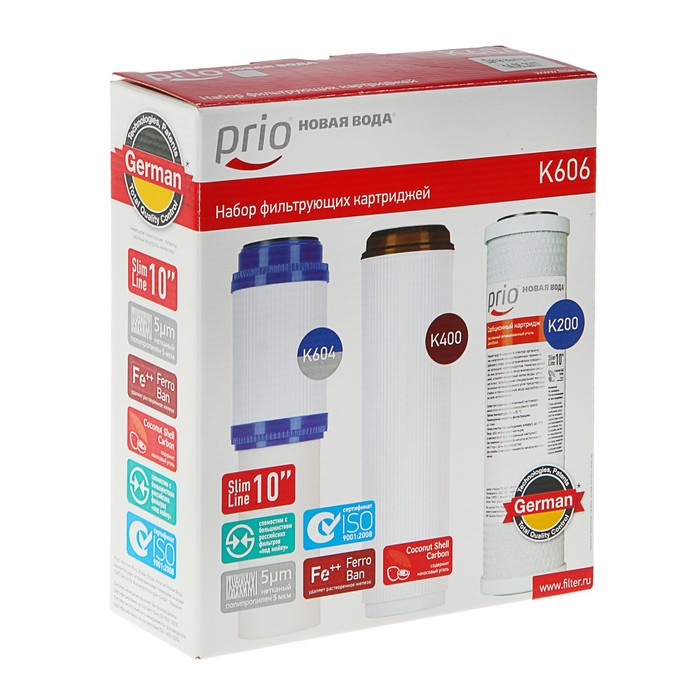 Набор картриджей Prio "Новая Вода" K606, для фильтров Praktic и фильтров серии E