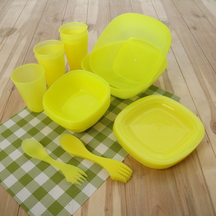 Набор для пикника, на 6 персон, МИКС