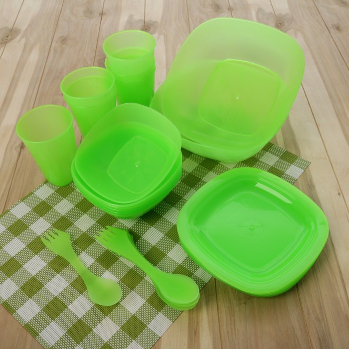 Набор для пикника, на 6 персон, МИКС