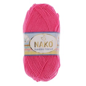 

Пряжа "Bambino marvel" 25% шерсть, 75% акрил 130м/50гр (9010 малиновый)