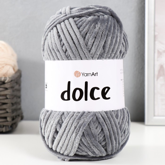 Пряжа Dolce 100% микрополиэстер 120м/100гр (760 серый) пряжа dolce 100% микрополиэстер 120м 100гр 769 роза