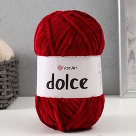 Пряжа "Dolce" 100% микрополиэстер 120м/100гр (752 бордовый)