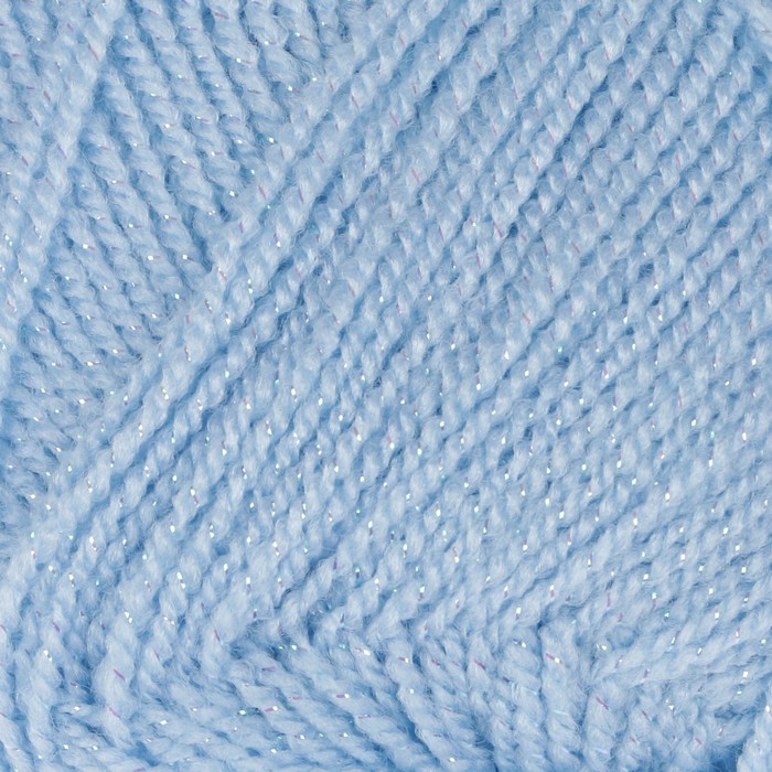 Пряжа "Gold" 92% акрил, 8% металлик 400м/100гр (9355 голубой)