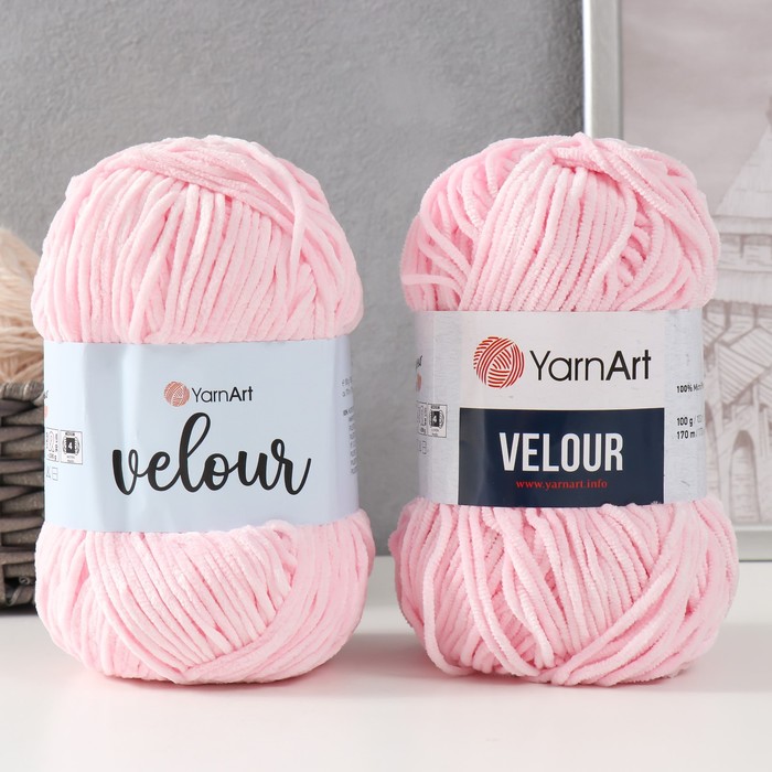 Пряжа "Velour" 100% микрополиэстер 170м/100г (869 св. персик)