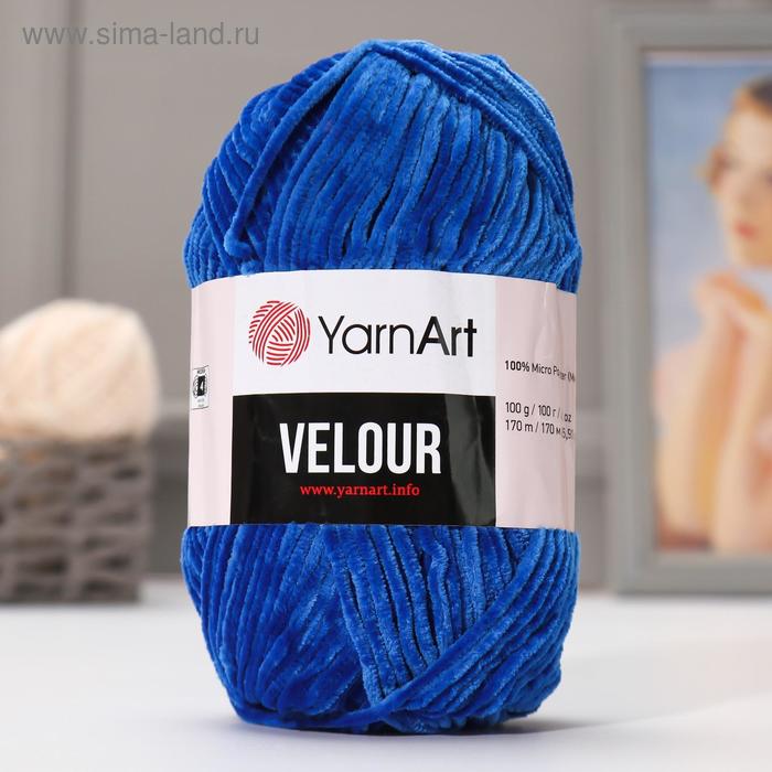 

Пряжа "Velour" 100% микрополиэстер 170м/100г (857 василек)