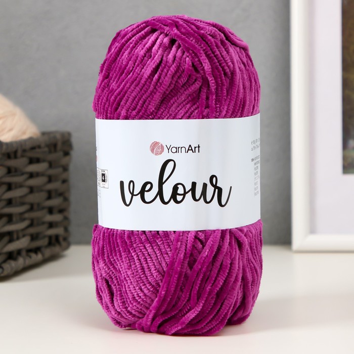 

Пряжа "Velour" 100% микрополиэстер 170м/100г (855 фуксия)