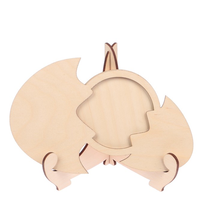 Фоторамка из фанеры на подставке "Цыпленок" (набор 4 детали) 13х20 см