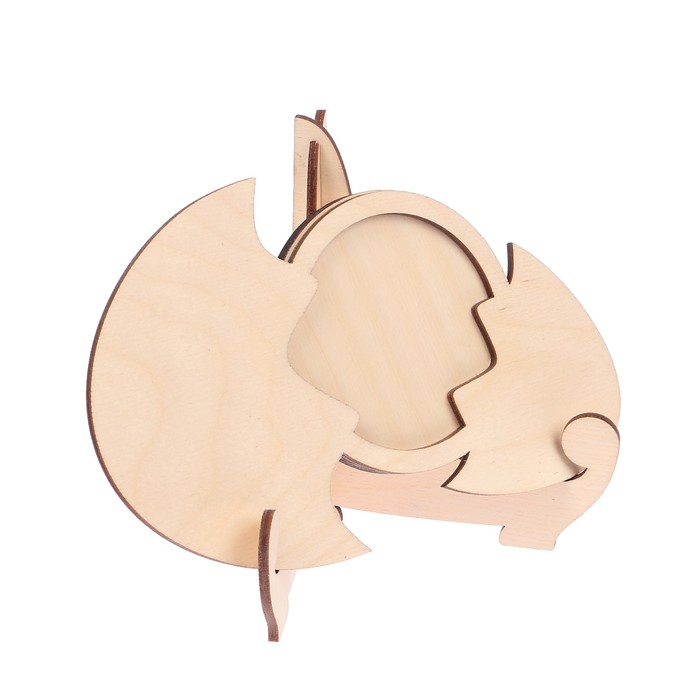 Фоторамка из фанеры на подставке "Цыпленок" (набор 4 детали) 13х20 см