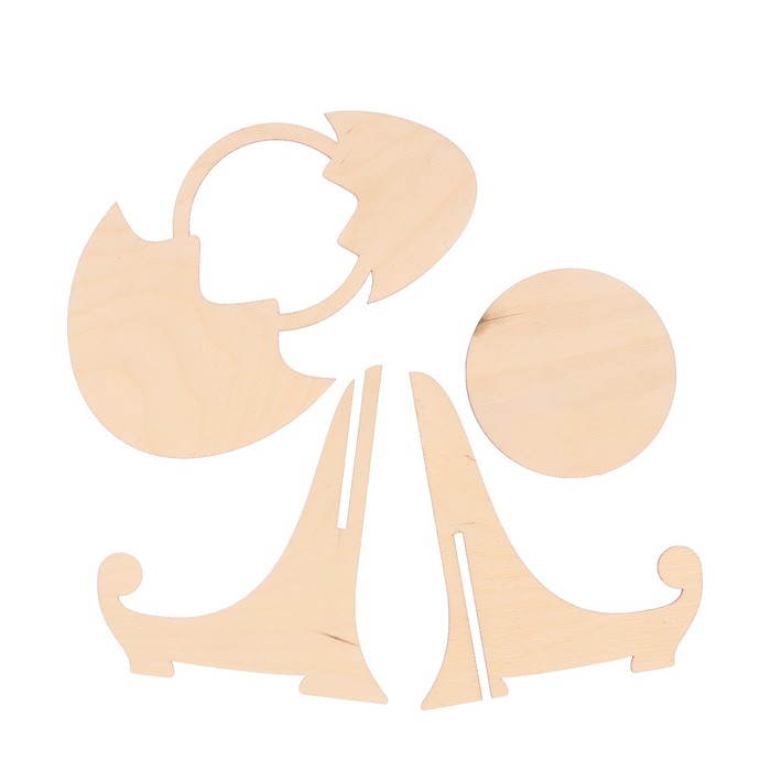 Фоторамка из фанеры на подставке "Цыпленок" (набор 4 детали) 13х20 см