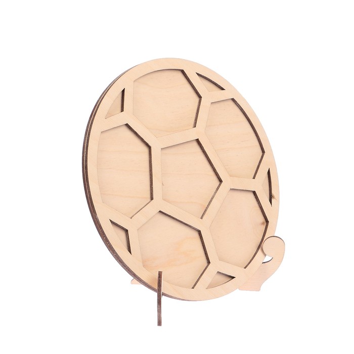 Фоторамка из фанеры на подставке"Футбольный мяч" d=20,5 см (набор 4 детали)
