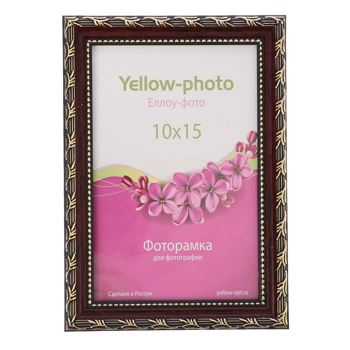 Фоторамка пластик Еллоу Фото 10x15 Камышок 131-4 коричневый