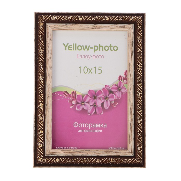Фоторамка пластик Еллоу Фото 10x15 Нива 244-4 ольха
