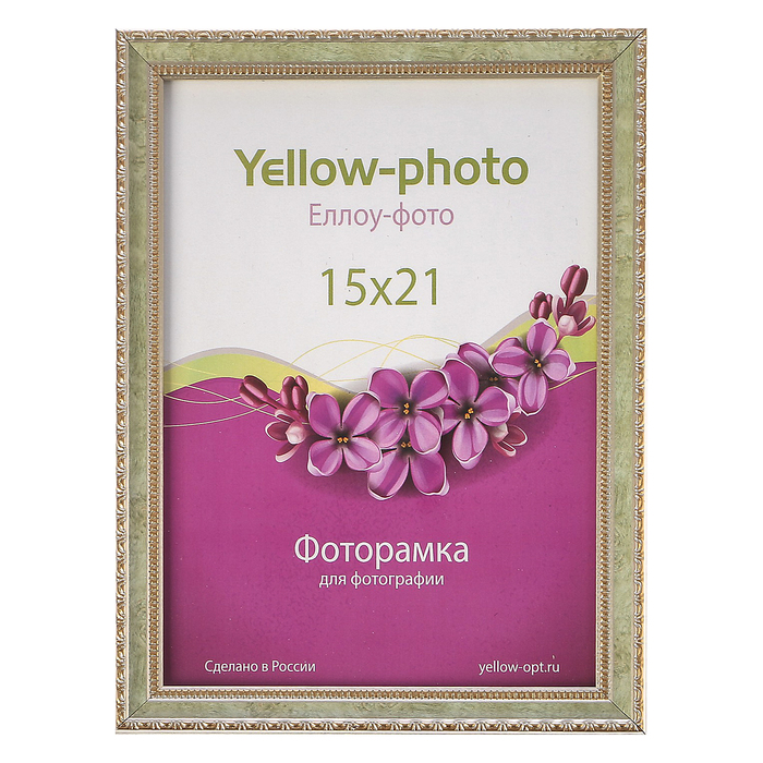 Фоторамка пластик Еллоу Фото 15x21 Кружево 139-6 оливковый
