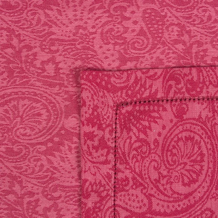 Набор столовый "Этель" Огурцы (вид2), цв.Бордо (скатерть 135х180, салф. 40х40 - 6 шт.), хл с ВМГО