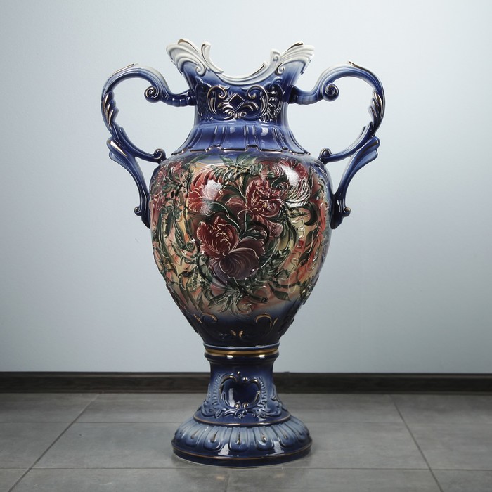 Ваза "Астория" большая кобальт ирис микс