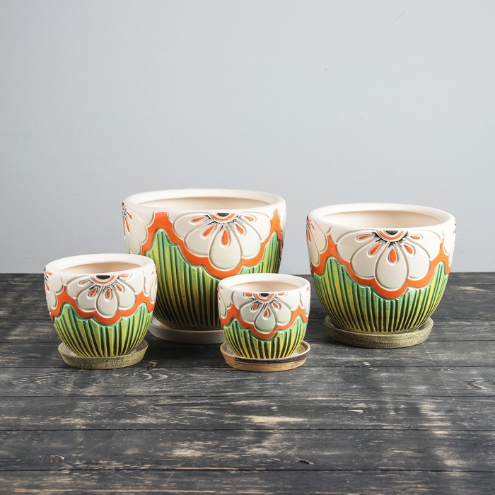 Набор кашпо "Жасмин", 4 шт.