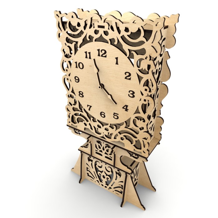 Часы сувенирные из фанеры "Хранитель времени" набор 17 деталей 16х30х15 см