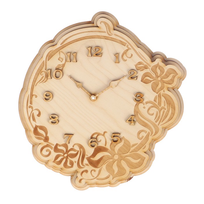 Часы сувенирные из фанеры "Весна" набор 20 деталей 26х27х9 см