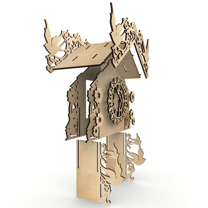 Часы сувенирные из фанеры "Весенее настроение" набор 19 деталей 21х16х11 см