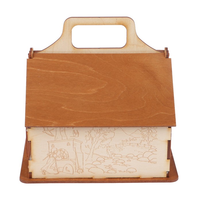 Чайный домик из фанеры "Гуси Лебеди" 16,5х13,5х16,5 см