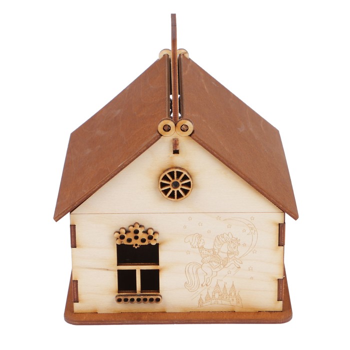 Чайный домик из фанеры "Конек Горбунок" 16,5х13,5х16,5 см