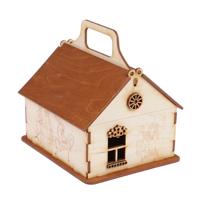 Чайный домик из фанеры "Конек Горбунок" 16,5х13,5х16,5 см
