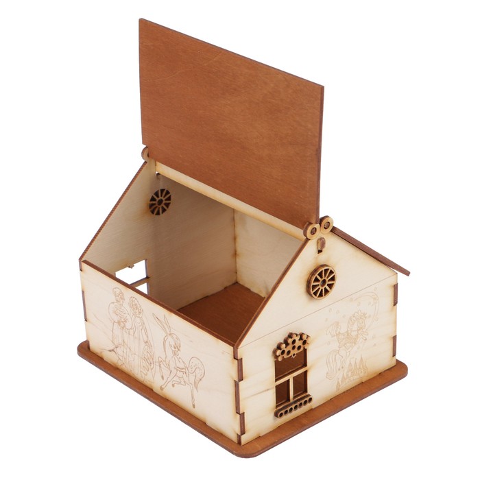 Чайный домик из фанеры "Конек Горбунок" 16,5х13,5х16,5 см