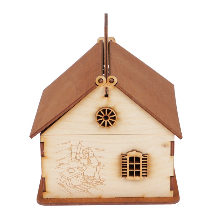 Чайный домик из фанеры "Курочка Ряба" 16,5х13,5х16,5 см