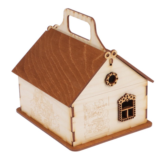 Чайный домик из фанеры "Теремок" 16,5х13,5х16,5 см