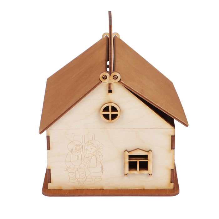 Чайный домик из фанеры "Колобок" 16,5х13,5х16,5 см