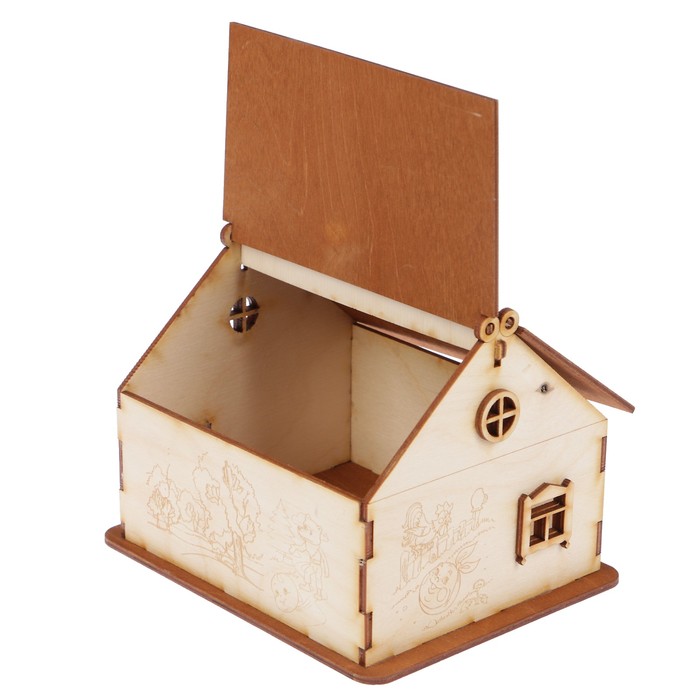 Чайный домик из фанеры "Колобок" 16,5х13,5х16,5 см