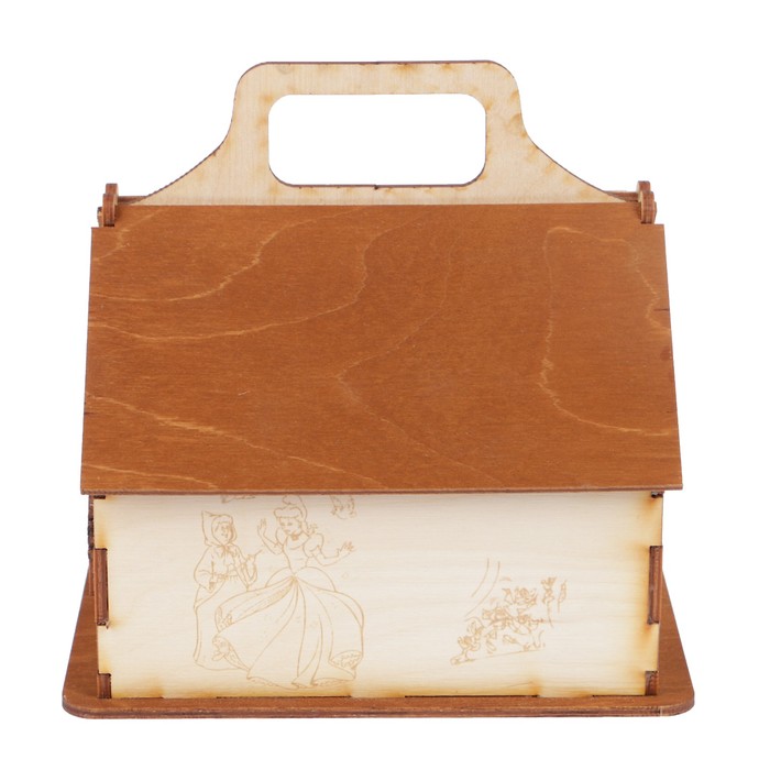 Чайный домик из фанеры "Золушка" 16,5х13,5х16,5 см