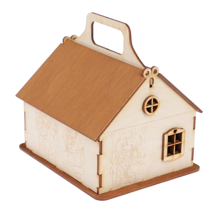 Чайный домик из фанеры "Красная Шапочка" 16,5х13,5х16,5 см
