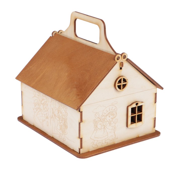 Чайный домик из фанеры "Красная Шапочка" 16,5х13,5х16,5 см