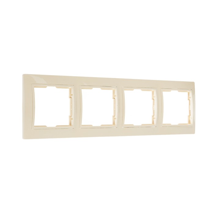 Рамка Smartbuy, серия "Венера", четырехместная, горизонтальная, бежевая, SBE-01i-00-FR-4
