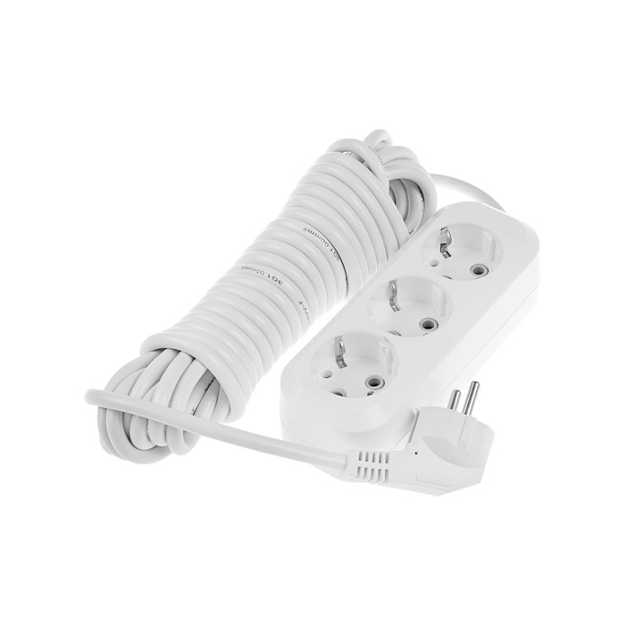 Удлинитель Smartbuy, 3 розетки, 7 м, 3500 Вт, 16 А, ПВС 3х1, с з/к, SBE-16-3-07-Z