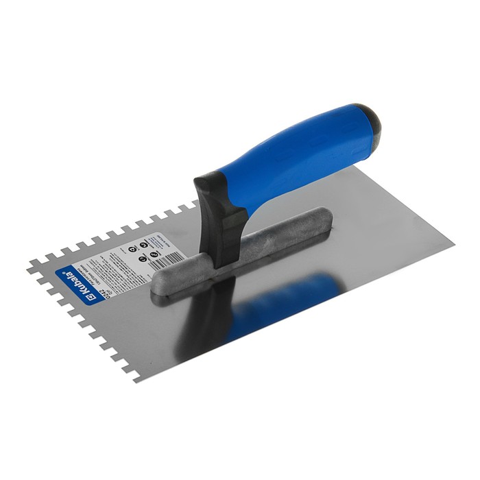 Гладилка Kubala ECO LINE, 130х270 мм, зуб 6х6 мм, нержавеющая сталь, двухкомпонентная ручка 332483