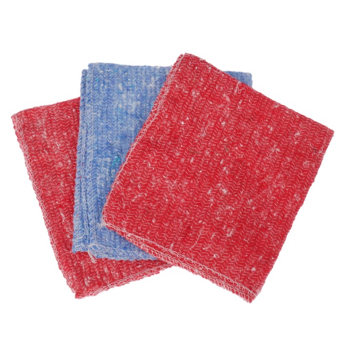 Набор салфеток для уборки 3 шт "Люкс", цвет МИКС