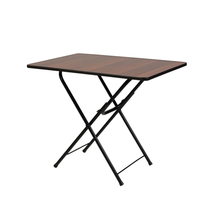 Складной стол "Лидер 6", 700х700 мм, ножки чёрные, столешница орех